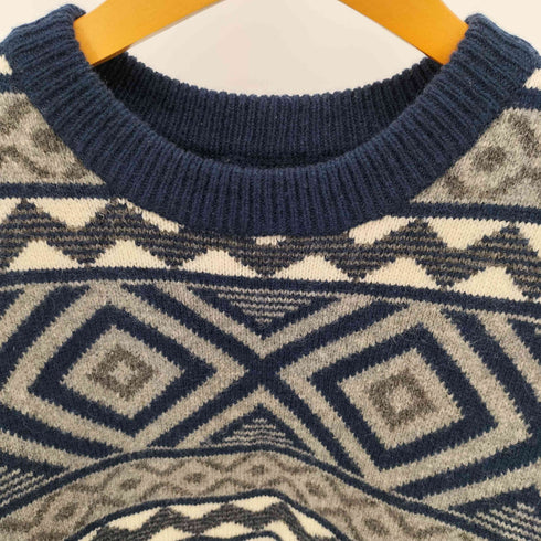 ビームス BEAMS 22AW 5G ジャガード イージー クルーネック ニット メンズ JPN:L