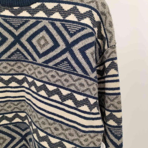 ビームス BEAMS 22AW 5G ジャガード イージー クルーネック ニット メンズ JPN:L