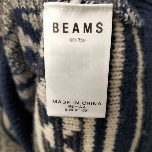 ビームス BEAMS 22AW 5G ジャガード イージー クルーネック ニット メンズ JPN:L