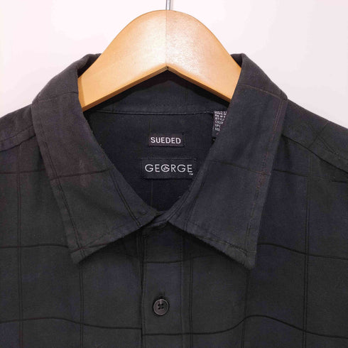 ジョージズ GEORGE スエードチェックシャツ メンズ import:L
