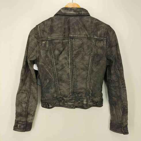 MUUBAA used加工レザージャケット レディース UK6