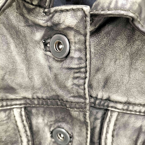 MUUBAA used加工レザージャケット レディース UK6