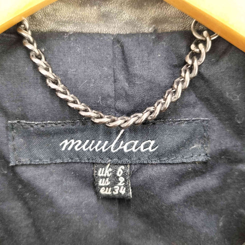 MUUBAA used加工レザージャケット レディース UK6