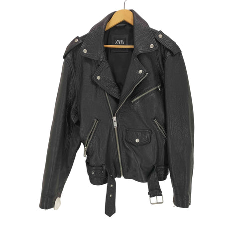 ザラ ZARA レザー ライダースジャケット メンズ JPN:M