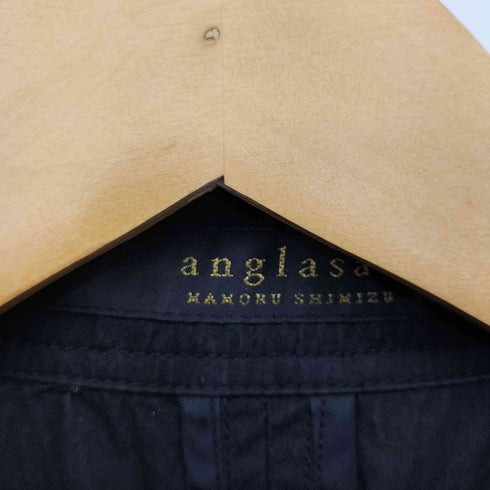ANGLASAD ナイロン混 マルチポケット エポレット付き ミリタリーコート メンズ