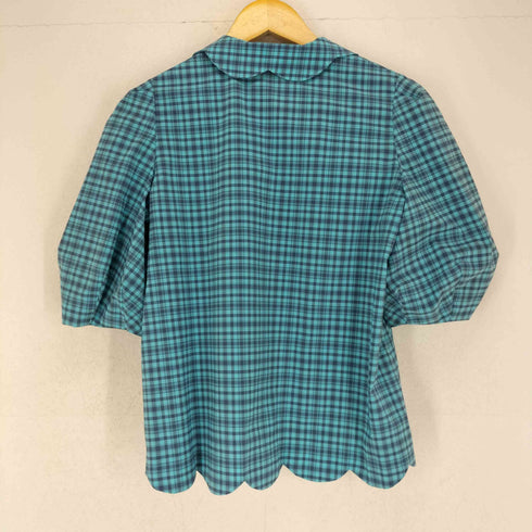 M Maglie le cassetto 甘モードなスカラップチェックブラウス select レディース 7