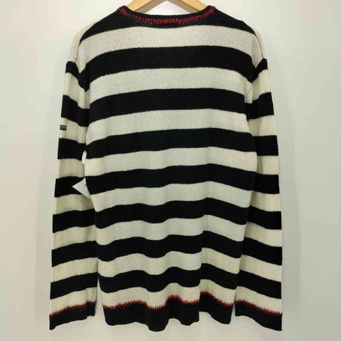 バーバリーブラックレーベル BURBERRY BLACK LABEL ホース刺繍ロゴ ボーダーパイルニット メンズ 2