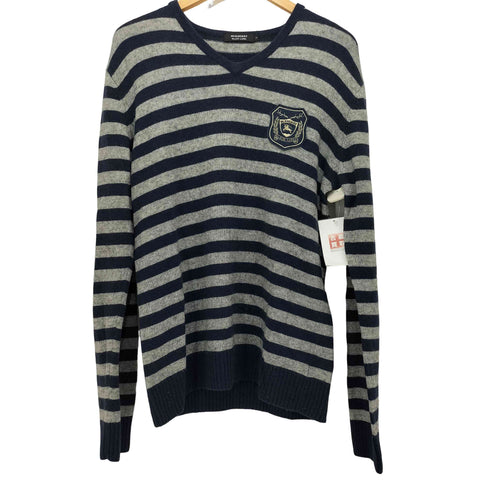 バーバリーブラックレーベル BURBERRY BLACK LABEL ホース刺繍ロゴ ボーダーニット メンズ 3
