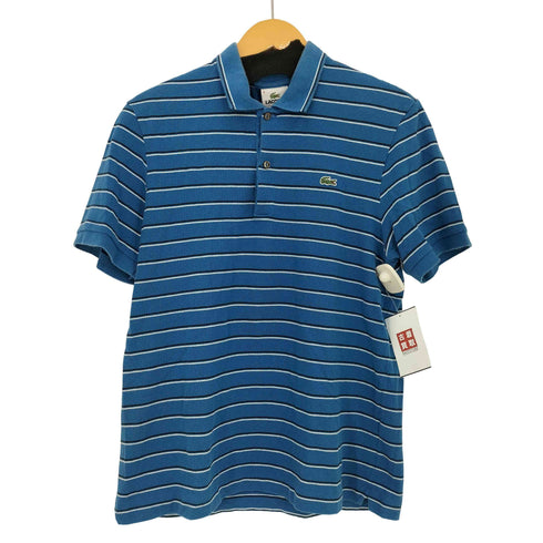 ラコステ LACOSTE ペルー製 ボーダー 鹿の子 ポロシャツ メンズ JPN:4