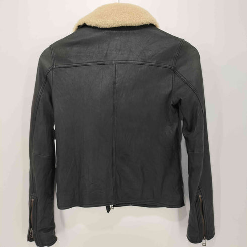 アバハウスドゥヴィネット abahouse devinette ラムレザー シングル ライダースジャケット レディース