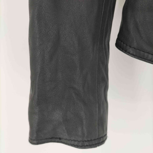 アバハウスドゥヴィネット abahouse devinette ラムレザー シングル ライダースジャケット レディース