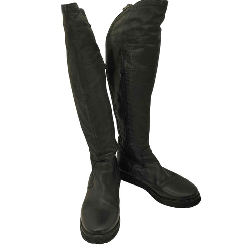 BRUNO PREMI サイドジップ レザー ロングブーツ メンズ EUR:40 JPN:25cm相当