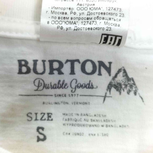 バートン BURTON ロゴプリント クルーネック Tシャツ メンズ import:S