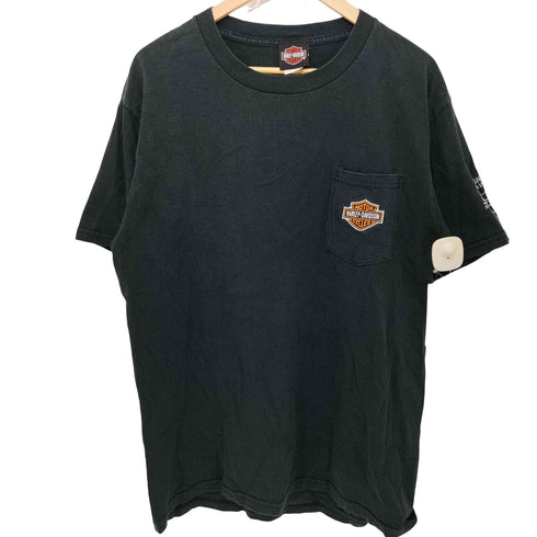 ハーレーダビッドソン HARLEY-DAVIDSON ロゴ刺繍クルーネックTシャツ メンズ