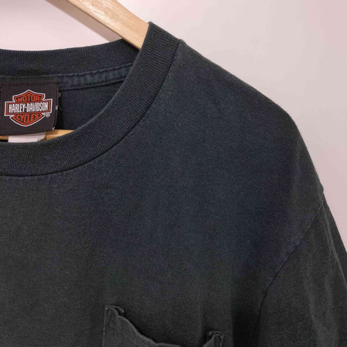 ハーレーダビッドソン HARLEY-DAVIDSON ロゴ刺繍クルーネックTシャツ メンズ