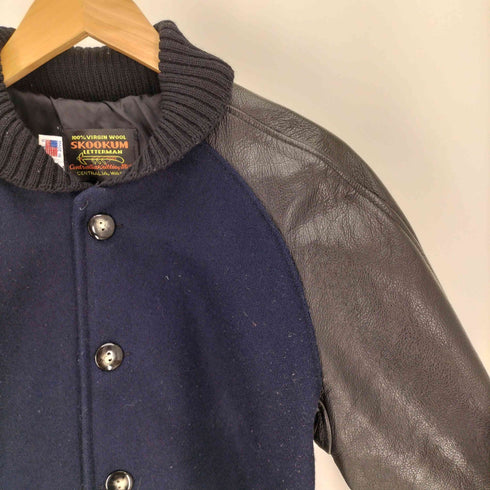スクーカム SKOOKUM USA製 MELTON AWARD JACKET メルトン レザー アワードジャケット メンズ US:36
