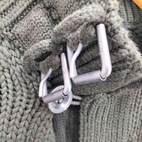 ラルフローレン RALPH LAUREN レザーエルボパッチ付き ニットジャケット メンズ M