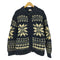 H.RIPAS バーズアイ ノルディック 柄 ウール ジップアップ ニット メンズ import:M