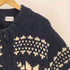 H.RIPAS バーズアイ ノルディック 柄 ウール ジップアップ ニット メンズ import:M