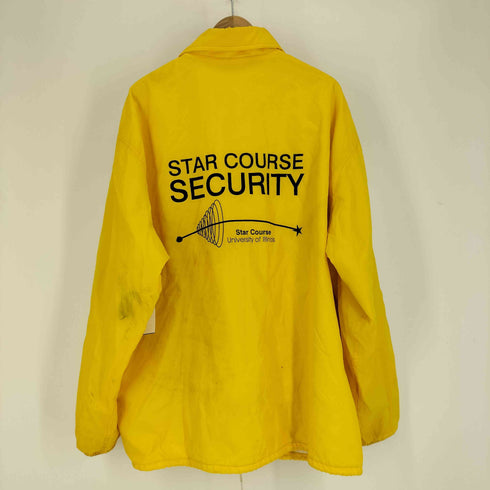 70S PLE JAC 三角タグ STAR COURSE SECURITY バック プリント 裏地付き コーチジャケット メンズ import:XL
