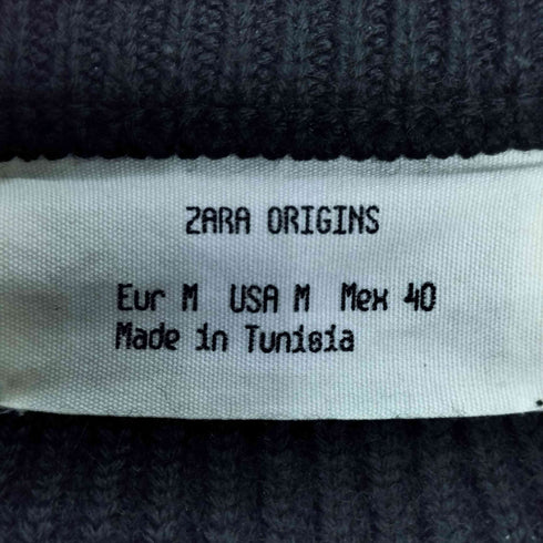 ザラ ZARA ORIGINS ドライバーズニット ジップアップニットカーディガン メンズ import:M