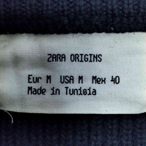 ザラ ZARA ORIGINS ドライバーズニット ジップアップニットカーディガン メンズ import:M