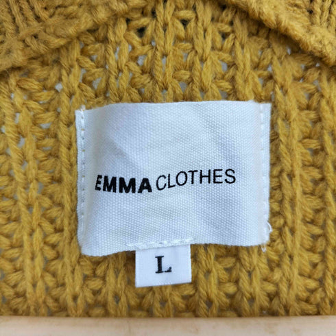 エマクローズ EMMA CLOTHES 5G畦編みボリュームニット ルーズカーディガン メンズ JPN:L