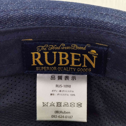 ルーベン RUBEN 日本製 デニム パッチワーク 中折れハット メンズ