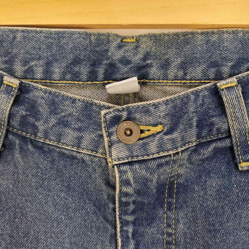 ロンハーマン Ron Herman 月桂樹ボタン ダメージ加工 テーパード デニムパンツ メンズ import:S