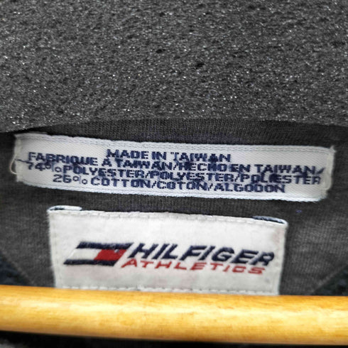 ヒルフィガー HILFIGER 90S 00S リブ切替 フード付き ジャケット 裾ドローコード メンズ JPN:L