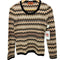 ミッソーニ MISSONI イタリア製 波打ち柄 Uネックニット レディース