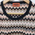 ミッソーニ MISSONI イタリア製 波打ち柄 Uネックニット レディース