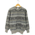 ダックスロンドン DAKS LONDON 総柄 フェアアイル アルパカ混 クルーネック ニット メンズ L