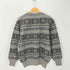 ダックスロンドン DAKS LONDON 総柄 フェアアイル アルパカ混 クルーネック ニット メンズ L