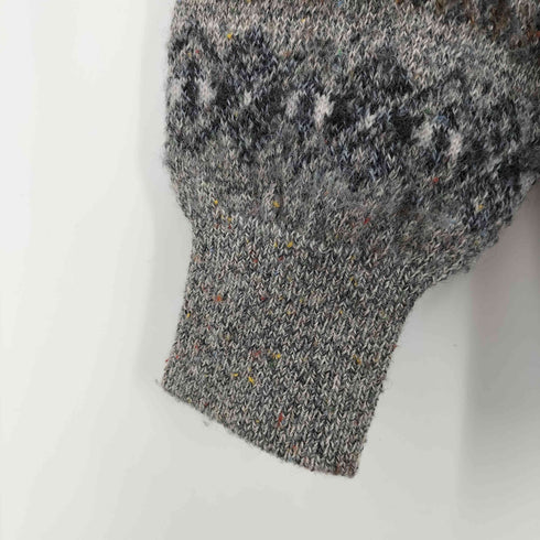 ダックスロンドン DAKS LONDON 総柄 フェアアイル アルパカ混 クルーネック ニット メンズ L