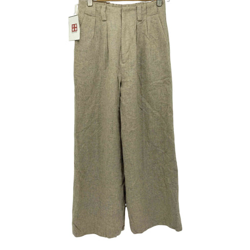 ユナイテッドアローズグリーンレーベルリラクシング UNITED ARROWS green label relaxing ウールタックスラックス レディース JPN:36