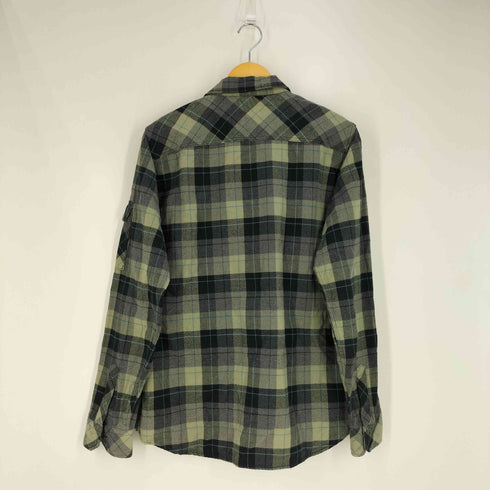 ヒステリックグラマー HYSTERIC GLAMOUR ウールブレンド コットン 比翼 ジップアップ ネルチェックシャツ メンズ JPN:L
