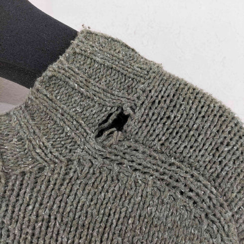 ポロバイラルフローレン Polo by RALPH LAUREN 90s エルボーパッチ アクリルリネン混コットンVネックニット メンズ import:XL