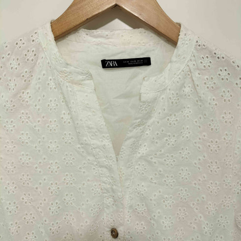 ザラ ZARA カットワーク刺繍ワンピース レディース import:XS