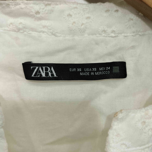 ザラ ZARA カットワーク刺繍ワンピース レディース import:XS
