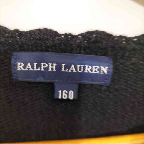 ラルフローレン RALPH LAUREN ショルダーボタン フリルデザインハンドニット レディース 160