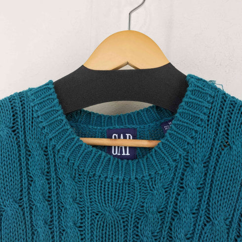 ギャップ Gap 90s MADE IN HONGKONG OLD ラミーコットン ケーブルニット メンズ import:M