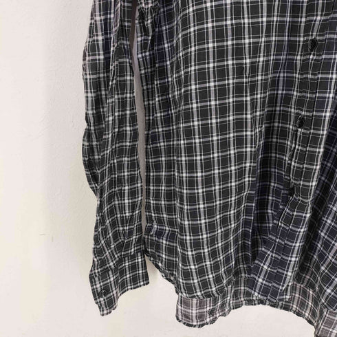 サンローランパリ SAINT LAURENT PARIS MADE IN ITALY 両ポケ コットンチェックL/Sシャツ メンズ UK:40