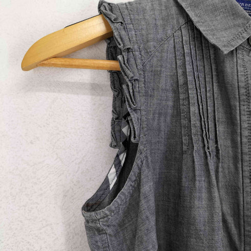 バーバリーブルーレーベル BURBERRY BLUE LABEL ギャザーデザインノースリーブブラウス レディース FR:38