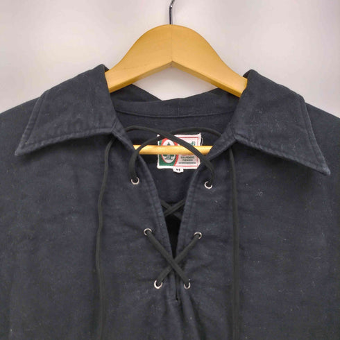 ウッズカナダ woods canada カナダ製 サイドジップ レースアップ シャツ メンズ import:M