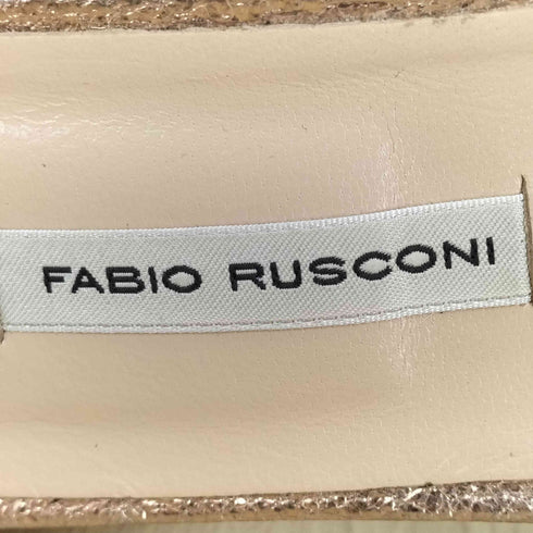 ファビオルスコーニ FABIO RUSCONI MADE IN ITALY ゴールドサンダル レディース EUR:36