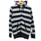 ユニクロ UNIQLO 00S OLD LIGHT WEIHT SWEAT ボーダー ダブルジップアップ パーカー Y2K グランジ メンズ JPN:L