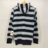 ユニクロ UNIQLO 00S OLD LIGHT WEIHT SWEAT ボーダー ダブルジップアップ パーカー Y2K グランジ メンズ JPN:L