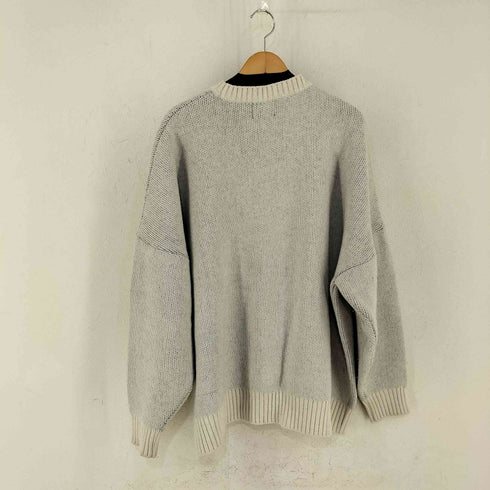 アジョバイアジョ AJOBYAJO DBOF Wool Knit Sweater フロントメッセージ ラムウールニット メンズ RELAXED