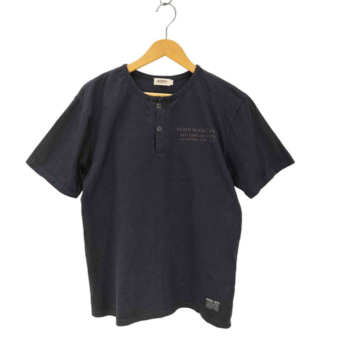 アヴィレックス AVIREX オーバーダイド ヘンリーネック フラッグ Tシャツ OVER DYED HENLY NECK FLAG T-SHIRT メンズ L